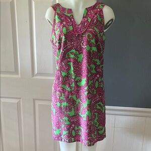 Crown & Ivy Pink and Green Paisley Dress NWOT